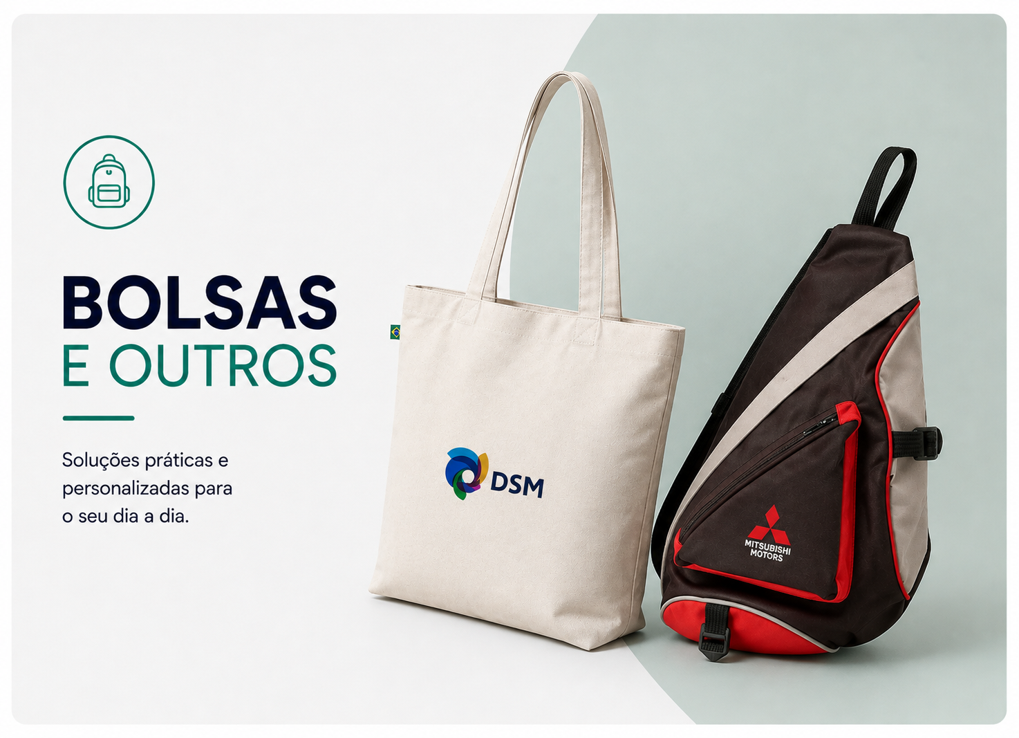 Bolsa personalizada para uniforme corporativo