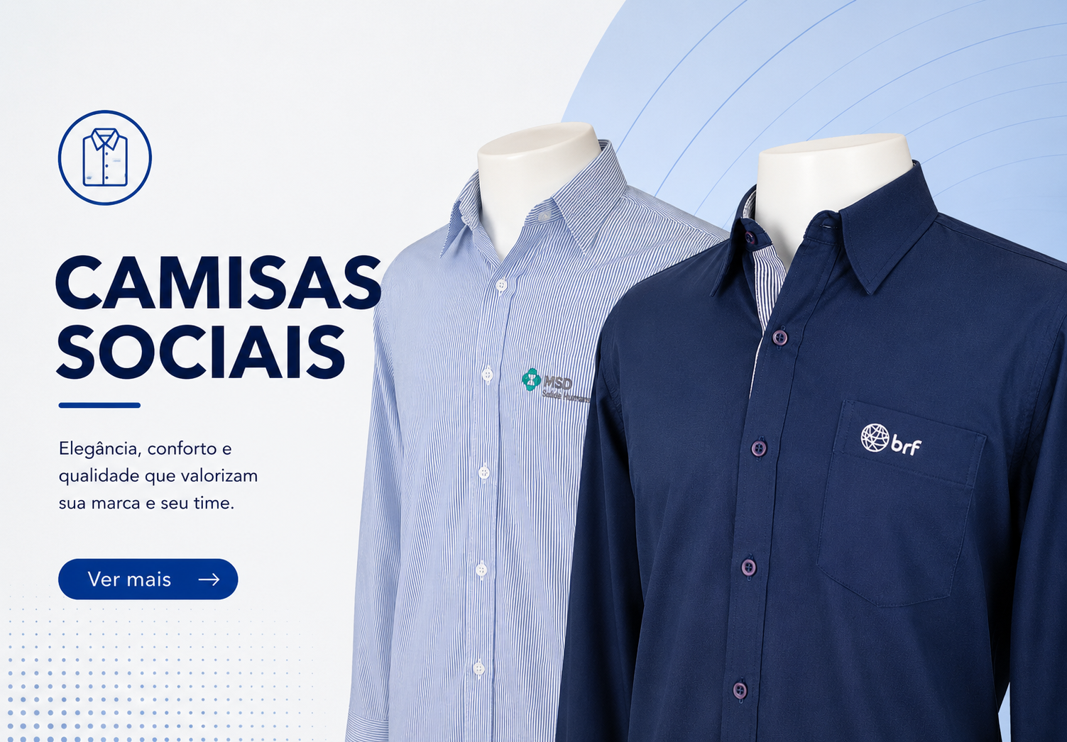 Camisa social personalizada para uniforme corporativo
