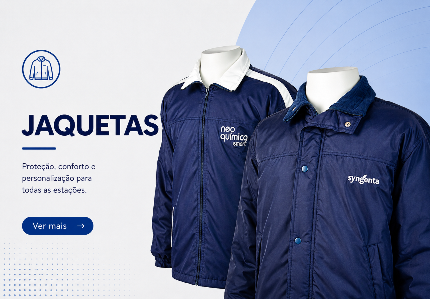 Jaqueta personalizada para uniforme corporativo