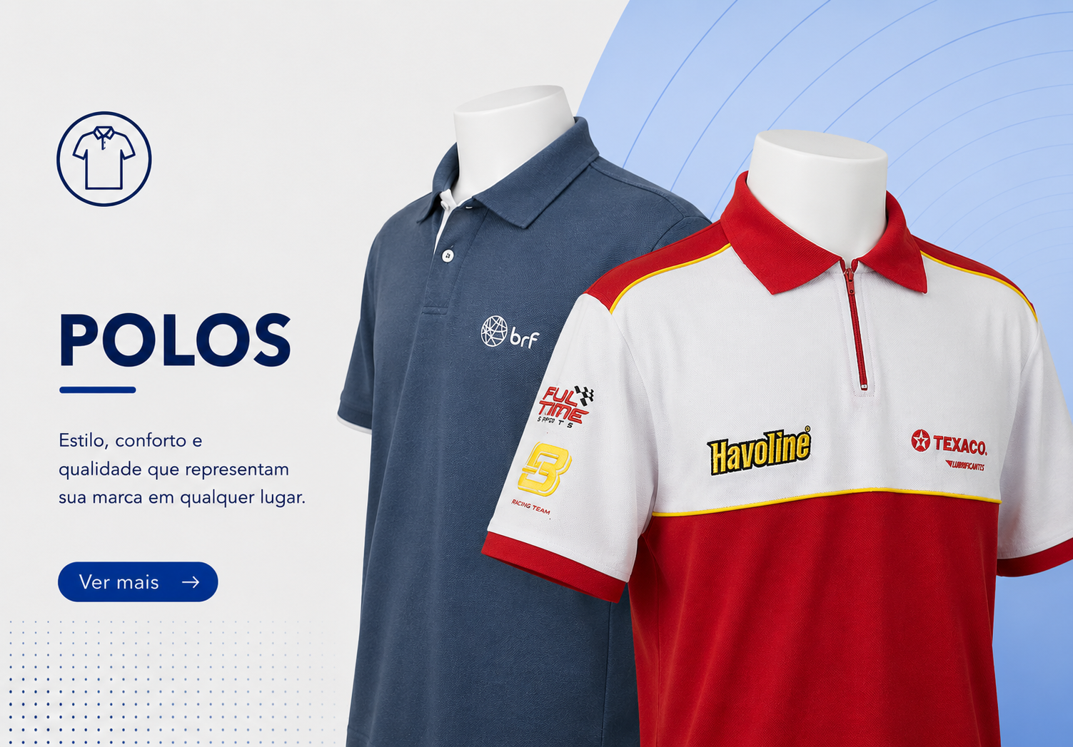 Camisa pólo personalizada para uniforme corporativo